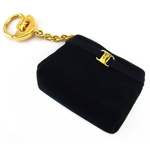 Salvatore Ferragamo Keychain Vala nubuck Authentic used T18839 - Picture 1 of 7